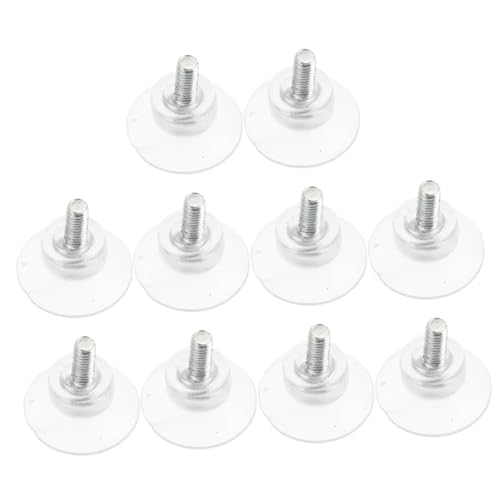 Tofficu 10 Stück Glas Antirutschmatte Glassauger Kunststoff Saugnäpfe Saugnapf Transparent Tisch Saugnapf Transparenter Abstandshalter Für Glastisch Robuste Saugnäpfe Metall von Tofficu