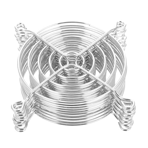 Tofficu 10 Stück Lüfter Schutzgitter aus Metall Kühlventilator Abdeckung Langlebig und Praktisch Schützt vor Drahtverletzungen Geeignet für Computergehäuse und Ventilatoren von Tofficu