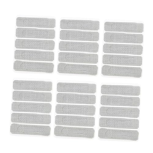 Tofficu 10 Stück Teiliges Fenster Fliegengitter Reparaturband aus Hitzebeständigem Fiberglas Selbstklebendes Mesh Sticker für Fensterschutz Schnellreparatur für Risse Dunkles Langlebig von Tofficu
