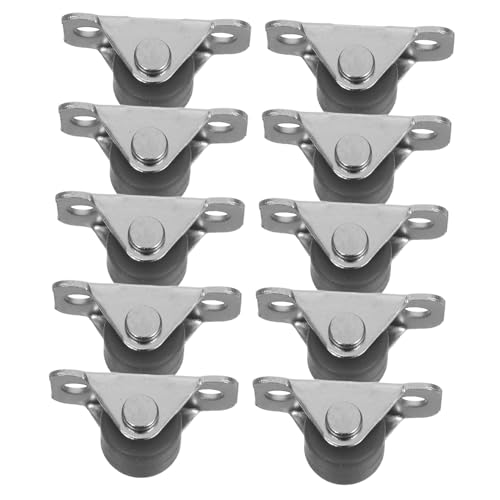 Tofficu 10 Stück Teiliges Feste Silent Caster Wheels aus Weichem Gummi Geräuschlose Möbelrollen für Schrank Schiebetüren Flache Verdeckte Möbelgleiter Bodenschonend Kratzfrei Einsetzbar von Tofficu
