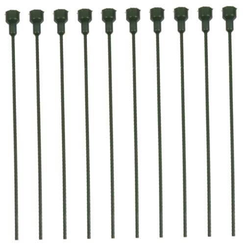 Tofficu 10 Stück Teiliges Grünes Kunststoff Blumenstiele Flexibel Biegsam Robust für DIY Blumenarrangements Verlängerungsstäbe Langlebig und Einfach Anpassbar von Tofficu