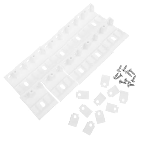 Tofficu 10 Stück Teiliges Jalousien Halterung für Plissee und Wabenrollos Tragfähige Montageclips Verdeckte Deckenhalterung Robust und Installieren von Tofficu