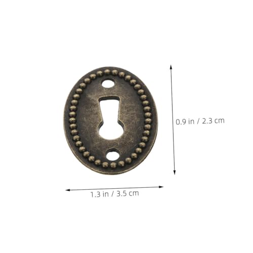 Tofficu 10 Stück Teiliges Ovale Dekorative Rosetten abdeckplatte aus Langlebiger Legierung Retro schlüsselrosette für Kommode Schreibtisch Möbel und Tür Passend für Heim Bürodekoration von Tofficu