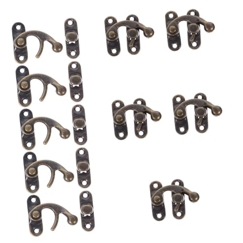 Tofficu 10 Stück Teiliges Rechts Latch Hook Hasp mit Schrauben Antiker Metallverschluss für Schmuckkasten Holzkiste Koffer Verdeckte Montage Langlebig Vintage Design Passend Tofficu 10 Stück Teiliges Rechts Latch Hook Hasp mit Schrauben Antiker Metallverschluss für Schmuckkasten Holzkiste Koffer Verdeckte Montage Langlebig Vintage Design Passend von Tofficu
