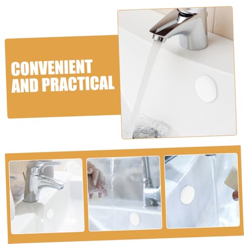 Tofficu 10 Stück Teiliges Runde Überlaufabdeckungen für Badezimmerwaschbecken Einfache Werkzeugfreie Installation Passend für Waschbecken Verhindert Überlaufen Praktische von Tofficu