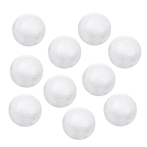 Tofficu 10 Stück Teiliges Schaumstoffkugeln für DIY Bastelarbeiten Glatte Oberfläche Weiße Polystyren Kugeln für Weihnachtsdekoration Kinderbasteln und Kreative Partyornamente von Tofficu