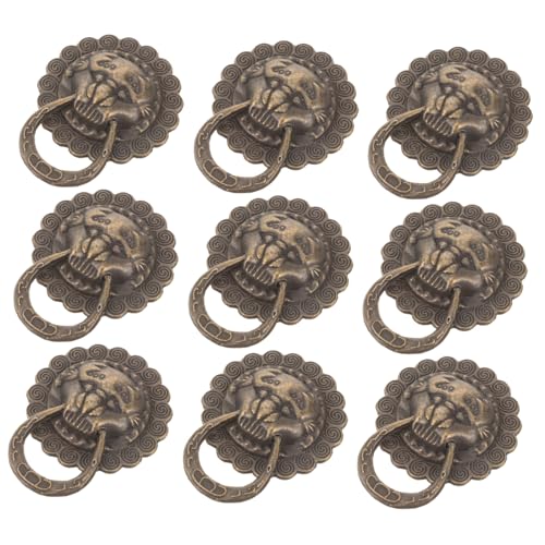 Tofficu 10 Stück Vintage Löwenkopf Schubladengriffe Bronze Antik Dekorative Möbelgriffe für Kommode Schrank Küchenschränke Robust und Korrosionsbeständig von Tofficu