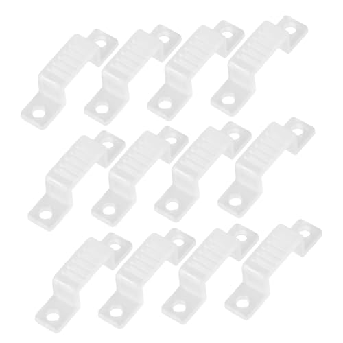 Tofficu 100 Stück Lichtstreifen Befestigungsclips Transparent Kunststoff Halterung LED Streifen Clips Ultra dünn Robust Einfach zu Montieren für LED Band Lichtleisten Zubehör von Tofficu