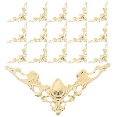 Tofficu 100 Stück Metall Buch Ecken Schutz Vintage Dekorative Eckenschutz Foto Scrapbooking Alben Ordner Buchbinderei Goldener Rand Schutz Tofficu 100 Stück Metall Buch Ecken Schutz Vintage Dekorative Eckenschutz Foto Scrapbooking Alben Ordner Buchbinderei Goldener Rand Schutz von Tofficu