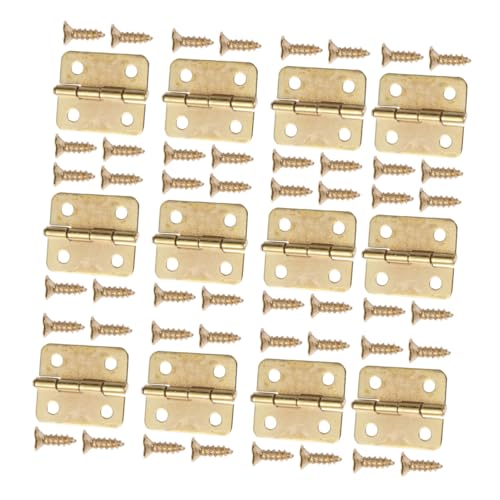 Tofficu 100 Stück Teiliges Eisen Scharnier mit Schrauben Antikes Retro Design DIY Zubehör für Holzkisten Schmuckboxen und Modellbau Robust Rostgeschützt Einfache Montage von Tofficu