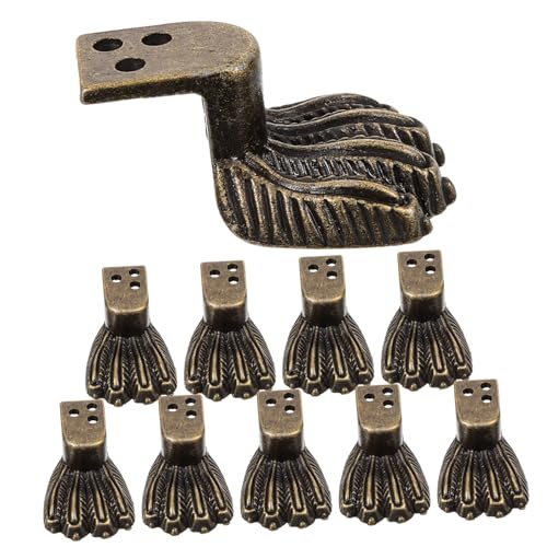 Tofficu 10Stücke Holzkiste Beine Vintage Kastenfüße Eckenschutz für Schmuckboxen Antik Dekorative Möbelfüße Vielseitig Einsetzbar für Holzboxen und Tischkanten Tofficu 10Stücke Holzkiste Beine Vintage Kastenfüße Eckenschutz für Schmuckboxen Antik Dekorative Möbelfüße Vielseitig Einsetzbar für Holzboxen und Tischkanten von Tofficu