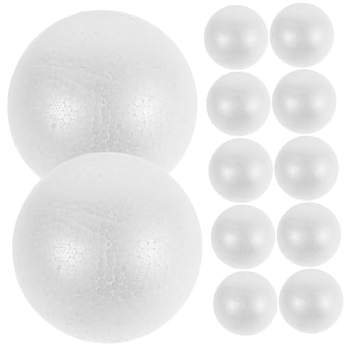 Tofficu 12stücke Schaumstoffbälle Zum Basteln Große Weiße Polystyrolkugeln DIY-tischdekoration Für Hochzeiten Blumenarrangements Bastelschaumbälle Für Projekte Zu Hause von Tofficu