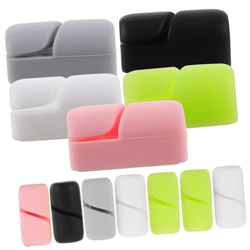Tofficu 12 Stück Kabelclips Kabelhalter Selbstklebend Kabelmanagement für Schreibtisch und Haushaltsgeräte Kabelorganizer Kabelklemme zur Kabelführung und Drahtbefestigung von Tofficu