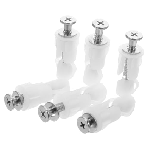 Tofficu 12 Stück Robustes Toilettensitz Schraubenset Nylon Expansionsschrauben mit Dichtungen für Stabile Wc sitz Befestigung Einfache Montage und Reinigung von Tofficu