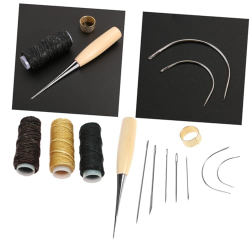 Tofficu 12 Stück Teiliges Hand Nähset Hochwertigem Leder Handwerkzeuge für DIY Lederreparaturen Mit Gewachstem Faden und Ahle für Teppiche Möbel Zelte und Mehr Tofficu 12 Stück Teiliges Hand Nähset Hochwertigem Leder Handwerkzeuge für DIY Lederreparaturen Mit Gewachstem Faden und Ahle für Teppiche Möbel Zelte und Mehr von Tofficu