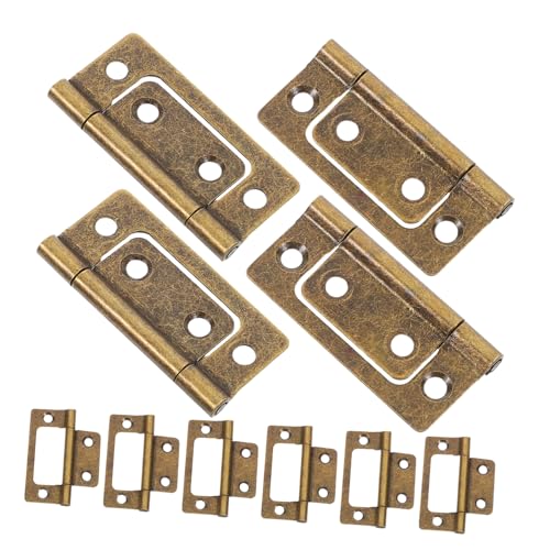 Tofficu 12 Stück Teiliges Kleine Türscharniere aus Antikem Bronze eisen Robuste Vintage Möbelbeschläge Deformationsbeständig und Einfach zu Montieren Geeignet für Türen Fenster und von Tofficu