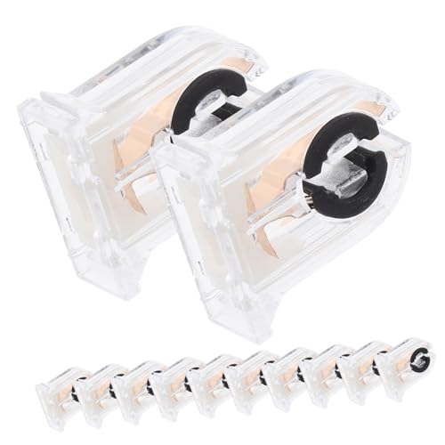 Tofficu 12 Stück Teiliges LED Lampenfassungs aus Robustem Kunststoff Transparenter Lampenhalter für Röhrenleuchten Sockel Kompatibel Sicherer Halt für Büro und Wohnräume von Tofficu