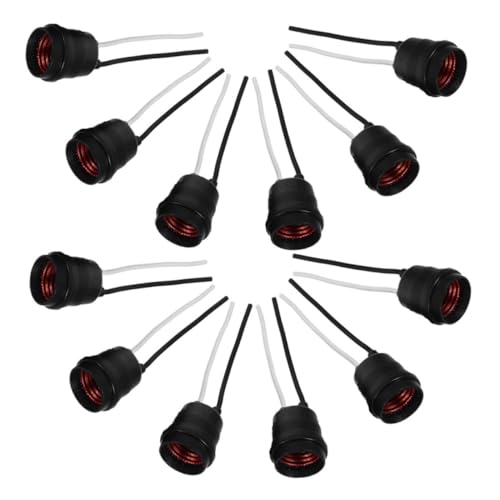 Tofficu 12 Stück Teiliges Lampenfassung Schwarz mit Schraubgewinde und Kabel Wetterfeste Lampenhalterung für Garten Terrasse Bad und Feuchte Umgebungen Einfache Montage Tofficu 12 Stück Teiliges Lampenfassung Schwarz mit Schraubgewinde und Kabel Wetterfeste Lampenhalterung für Garten Terrasse Bad und Feuchte Umgebungen Einfache Montage von Tofficu