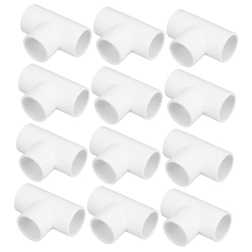 Tofficu 12 Stück Teiliges PVC Wasserrohr T Innendurchmesser Kunststoff Rohrverschraubungen mit Präzisem Sitz Hohe Durchflusskapazität Schnelles Stecksystem für Gartenbewässerung und Tofficu 12 Stück Teiliges PVC Wasserrohr T Innendurchmesser Kunststoff Rohrverschraubungen mit Präzisem Sitz Hohe Durchflusskapazität Schnelles Stecksystem für Gartenbewässerung und von Tofficu