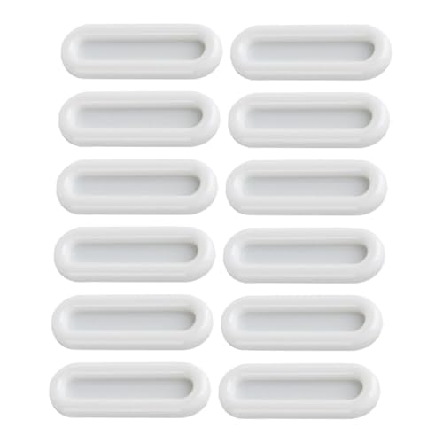 Tofficu 12 Stück Teiliges Selbstklebendes Türgriff Multifunktionale Kunststoff Zuggriffe für Möbel Schränke und Fenster Einfache Montage ohne Bohren Dunkles Design Geeignet für Innenräume von Tofficu