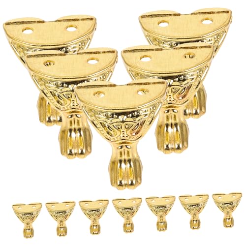 Tofficu 12 Stück Teiliges Vintage Zinklegierung Boxfüße Eckschutz Antik Stil Dekorative Möbelbeine für Schmuckkästchen Geschenkboxen Holztruhen und Aufbewahrungsboxen von Tofficu