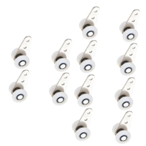 Tofficu 12 Stück Vorhang Hängerräder Nylon mit Geräuschlosem Lauf für Schiebetüren und Fenster Langlebig und Installieren Vielseitig Einsetzbar von Tofficu