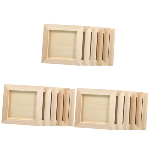 Tofficu 18 STK. Teiliges DIY Holz Bilderrahmen Bemalbare Fotohalter aus Kiefernholz für Selbst Gestaltbare Scrapbooking Rahmen Kreative Bastelidee und Geschenkidee von Tofficu