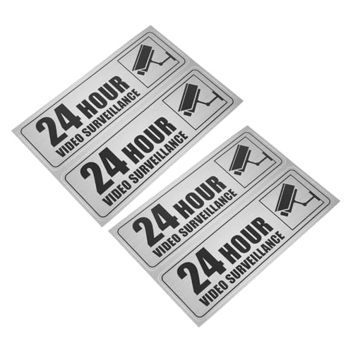 Tofficu 2 Blätter Selbstklebendes Überwachungskamera Warnschild PVC Wetterfest Sicherheitsaufkleber für Büro und Gemeinsame Innen und Außenbereiche zur Videoüberwachung Tofficu 2 Blätter Selbstklebendes Überwachungskamera Warnschild PVC Wetterfest Sicherheitsaufkleber für Büro und Gemeinsame Innen und Außenbereiche zur Videoüberwachung von Tofficu