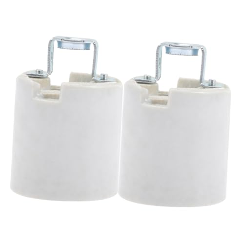 Tofficu 2 STÜCK Keramik Lampenfassung Schraubfassung Hitzebeständig Langlebig Sicher Vielseitig Einsetzbar für Deckenlampen Wohnräume Büro Gewerbe von Tofficu