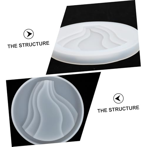 Tofficu 2 STÜCK Teiliges Silikon untersetzer gießform Flexible Wiederverwendbare DIY Silikonform für Harz Glatte Oberfläche Abriebfest für Handgemachte Schmuck Dekorationsprojekte von Tofficu