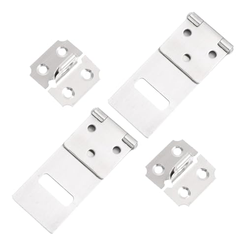 Tofficu 2 Sätze Edelstahl Sicherheitsschloss Tür Riegel Riegelschloss mit Polierten Kanten für Türen Schränke und Fenster Anti diebstahl Türverschluss Einfache Montage Vielseitig von Tofficu