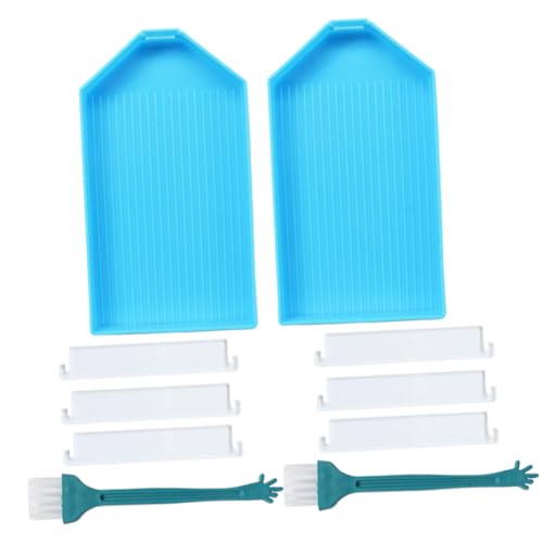Tofficu 2er-Pack Kit Tablett Kunst Tabletts Strass Aufbewahrungstablett von Tofficu