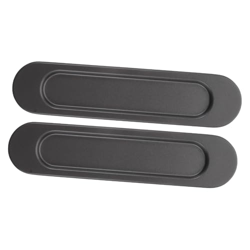 Tofficu 2 Stck Ovaler Selbstklebender Türgriff für Schiebetüren Teiliges Aluminiumlegierung Einfache Montage Ovaler Einlassgriff für Scheunentüren und Glas Schiebetüren Praktische Griffe von Tofficu
