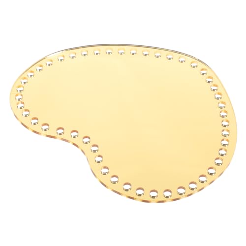 Tofficu 2 Stück Acryl Herzform Basis für Strick und Häkelprojekte Vorgebohrt für DIY Taschenboden Perfektes Handwerksmaterial für Anfänger und Bastelliebhaber von Tofficu