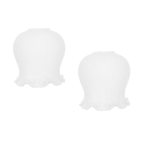 Tofficu 2 Stück Blumenform Glaslampenschirm Ersatz für Hängelampe Tischlampe Wandlampe Robuste Konstruktion Einfache Installation Stilvolle Raumgestaltung für Wohnzimmer und Schlafzimmer von Tofficu