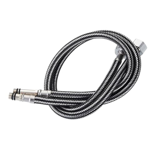Tofficu 2 Stück Edelstahl Braided Flexschlauch Wasserzulaufschlauch für Bad und Küche Flexible Dichte Anschlussschläuche für Warm Kaltwasser Rostfrei Einsetzbar von Tofficu