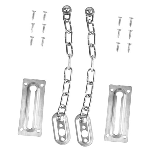 Tofficu 2 Stück Edelstahl Türsicherheitskette Robustes Kindersicheres Türkettenschloss Einfache Montage Langlebiger Diebstahlschutz für Zuhause und Büro Kratzfest Hoher Schutz gegen von Tofficu