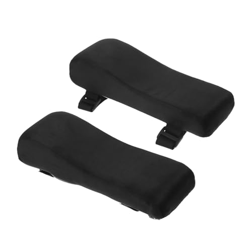 Tofficu 2 Stück Ergonomische Armlehnenpolster für Bürostuhl Gamingstuhl Waschbare Dicke Armauflagen mit Verstellbaren Bändern Weiche Polyester-Schaum Polsterung für Komfort und von Tofficu
