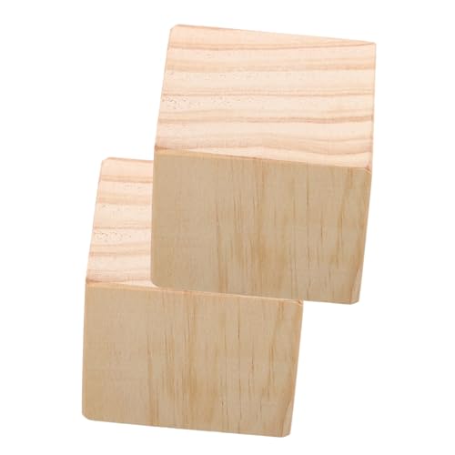 Tofficu 2 Stücke Holz Möbelerhöhungen Stabil und rutschfest für Sofa Bett Stuhl Tisch Langlebige Holzpads für Möbel Einfache Installation ohne Werkzeug von Tofficu
