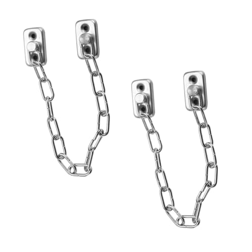 Tofficu 2 Stück Fenster sicherheitskette aus Edelstahl mit Verstärktem Kettenverschluss Kindersicherer Fensterschutz zur Einbruch Sturzprävention Einfache Montage mit Schrauben für Kipp von Tofficu