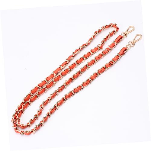 Tofficu 2 Stück Flache Geflochtene Schulterketten aus PU Leder mit Metall Schnallen Orangefarbene Ersatzriemen für Handtasche Veredelte Metallkette Abnehmbarer Crossbody Gurt Tofficu 2 Stück Flache Geflochtene Schulterketten aus PU Leder mit Metall Schnallen Orangefarbene Ersatzriemen für Handtasche Veredelte Metallkette Abnehmbarer Crossbody Gurt von Tofficu