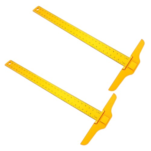 Tofficu 2 Stück Form Lineal Kunststoff Maßlineal mit Doppelter Vielseitiges Zeichenlineal für Handwerk Präzise Messung Robust und Einfach zu Reinigen für DIY und Bastelprojekte von Tofficu