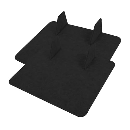 Tofficu 2 Stück Fühle Partition Akustische Schreibtischtrennwand Klassenzimmerteiler Desktop-partition Tragbares Desk Partitionsbarrier -Panel Trennwände Büroteiler Schwarz Gefühlt von Tofficu