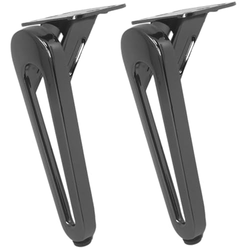 Tofficu 2 Stück Hardware-Füße modern Unterstützung schwer Sofa Bein Essen Couch füße Kommode Beine Füße der Metallmöbel unterstützen Möbelbeine Kohlenstoffstahl Black von Tofficu