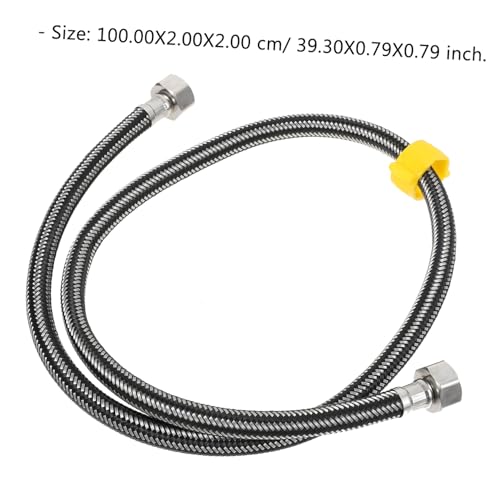 Tofficu 2 Stück Hochdruckfester Wasserversorgungsschlauch Flexibel Korrosionsbeständig für Bad Waschbecken Wasserhahn Warmwasseranschluss von Tofficu
