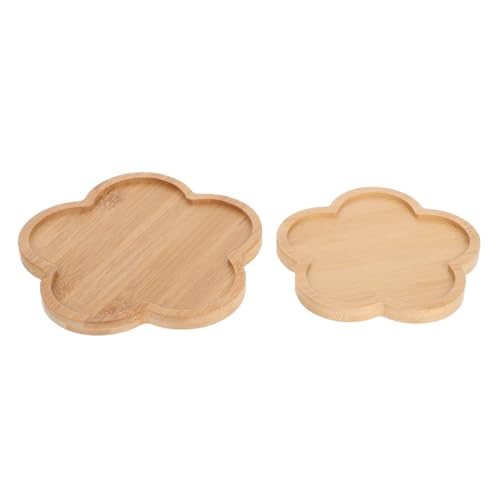 Tofficu 2 Stück Holz Untersetzer Blanko Basis Tabletts für Diy Mosaik Bastelarbeiten Blumenförmige Trink und Pflanzensauger Vielseitige Holzplatten für Heimdekoration und Kunstprojekte von Tofficu