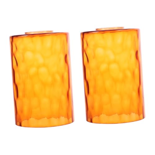 Tofficu 2 Stück Kleine Pendelleuchten Lampenschirme aus Glas mit Steinmuster Dekorative Lampenabdeckung Hohe Lichtdurchlässigkeit Eleganter Zeitloser Lampenschirm für Deckenleuchten von Tofficu