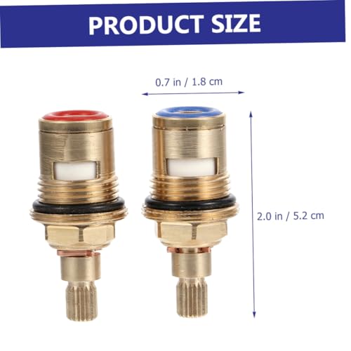 Tofficu 2 Stück Kupfer Ventilkern für Wasserhahn Robustes Ersatzventil für Küchen Badarmaturen Präzise Gefertigt Langlebig Leicht zu Installieren und Dichtend Geeignet für Kalt von Tofficu