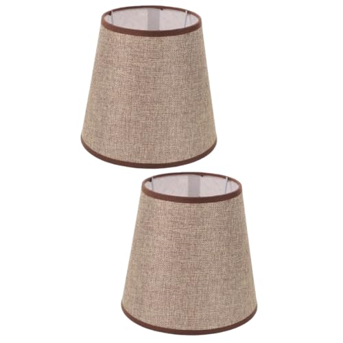Tofficu 2 Stück Lampenabdeckung Leinen für Tischlampen Vintage Lampenschirm für Wohn und Schlafzimmer Leicht Robust Schutzend und Installieren für Einzigartiges von Tofficu