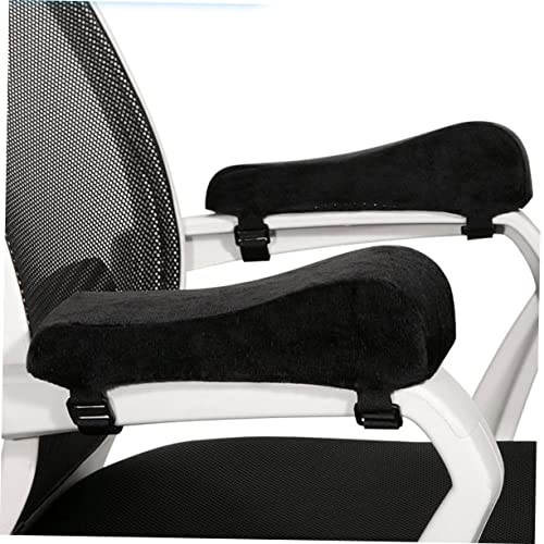 Tofficu 2 Stück Polyester Armlehnenpolster Verschleißfest Ergonomisches Memory Schaum Kissen für Bürostuhl und Haushalt rutschfest Installieren Komfortable Arm und Ellenbogenstütze von Tofficu